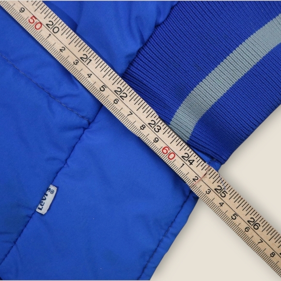 Levi's 1970’s Sportswear Corduroy Yoke Puffer Ski Jacket Blue Mens SIZE L RARE - Picture 7 of 14